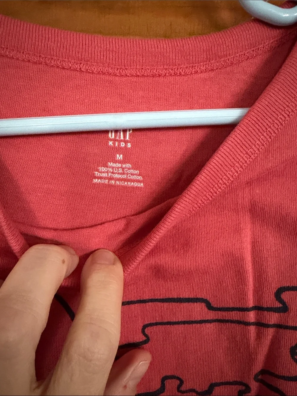 NWT Gap long sleeve graphic tees red and black, M/8